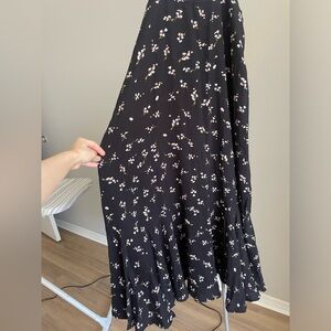 free people floral maxi skirt size 8